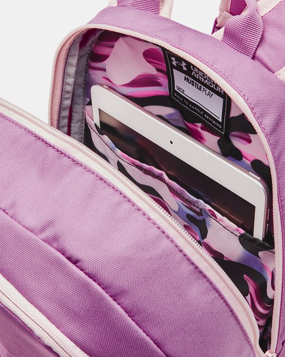 UA Hustle Play Backpack, Purple, pdpMainDesktop image number 3